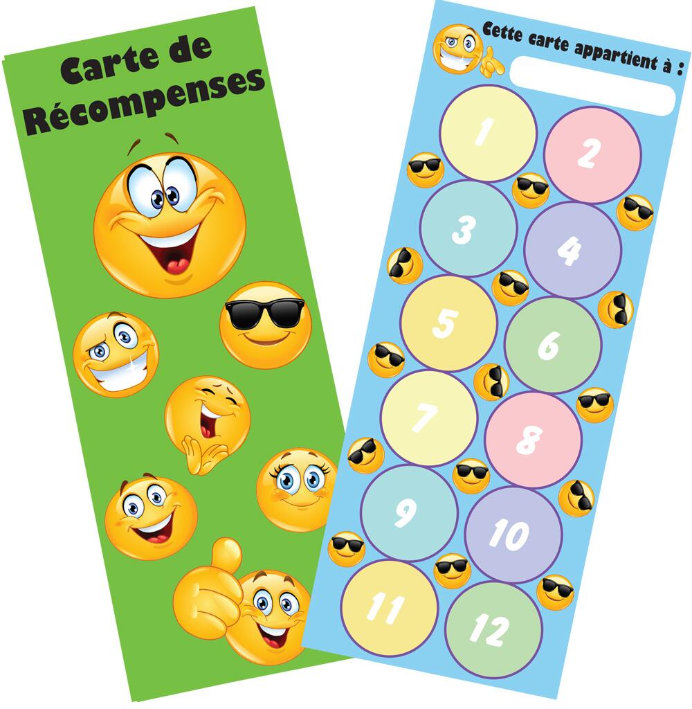 Marque-Pages | Carte Récompenses Emoji