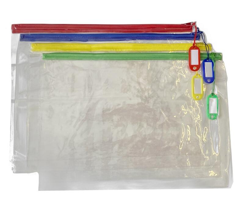 Portefeuille autocollant | Trousse en plastique transparent/Trousse à crayons porte-documents