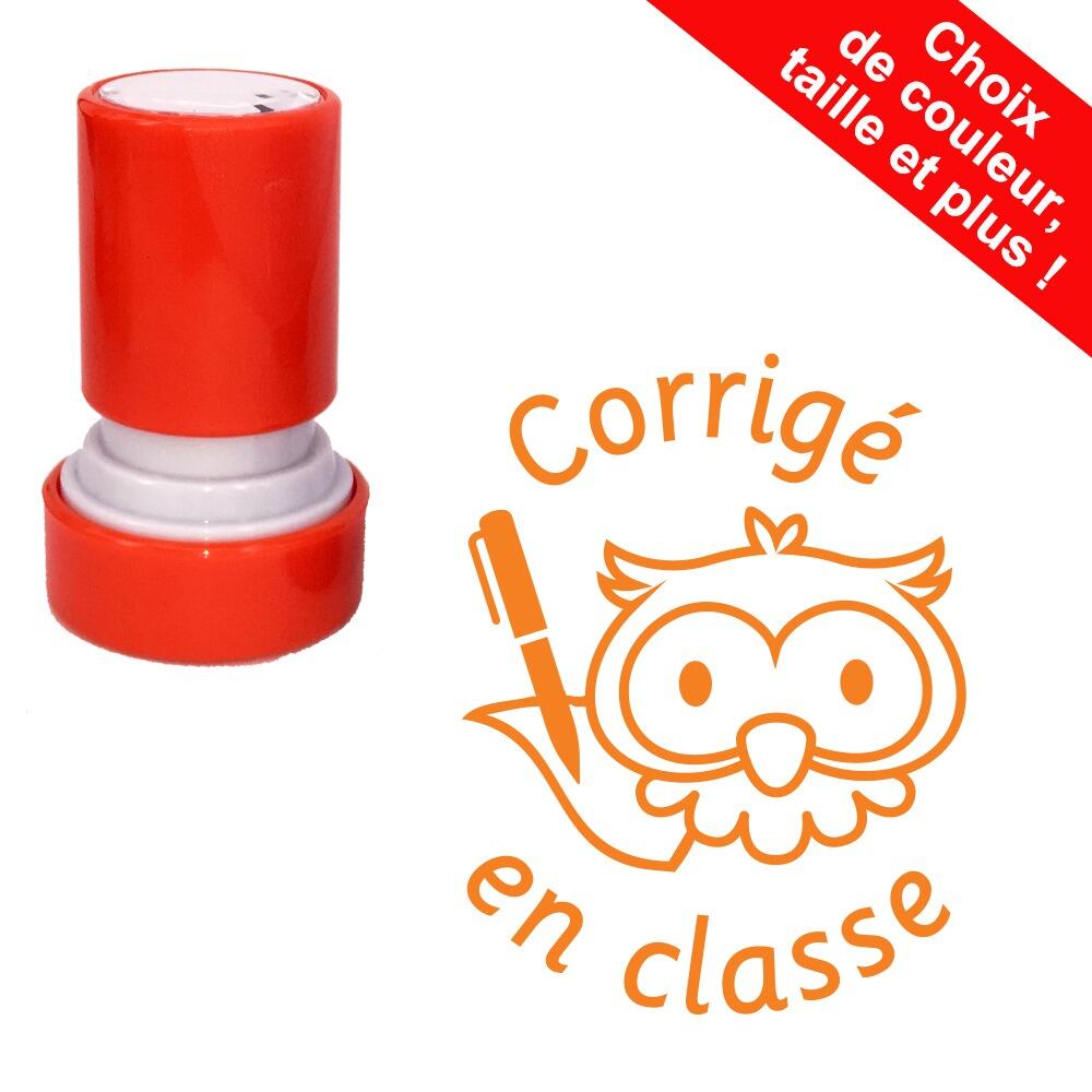 Tampons Enseignants | Corrigé en classe Tampon Auto-Encreur, Motif Hibou Mignon. Personnalisable