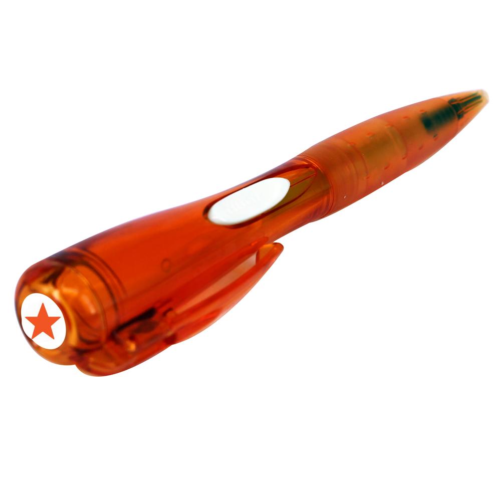 Artline Clix | Étoile Orange Stylo Bille, Clix Pen Avec Tampon Intégré