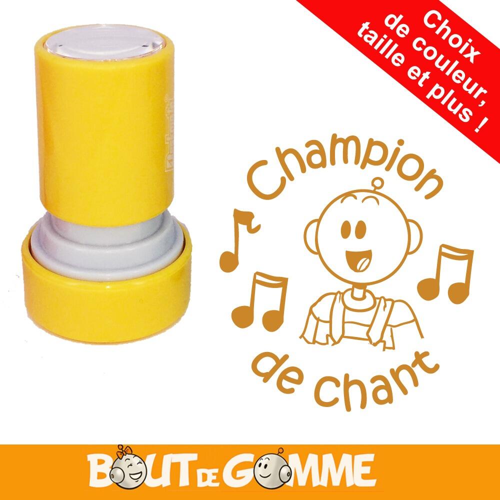 Tampons Enseignants | Champion de Chant Tampon Auto-Encreur Bout de Gomme - 22mm^