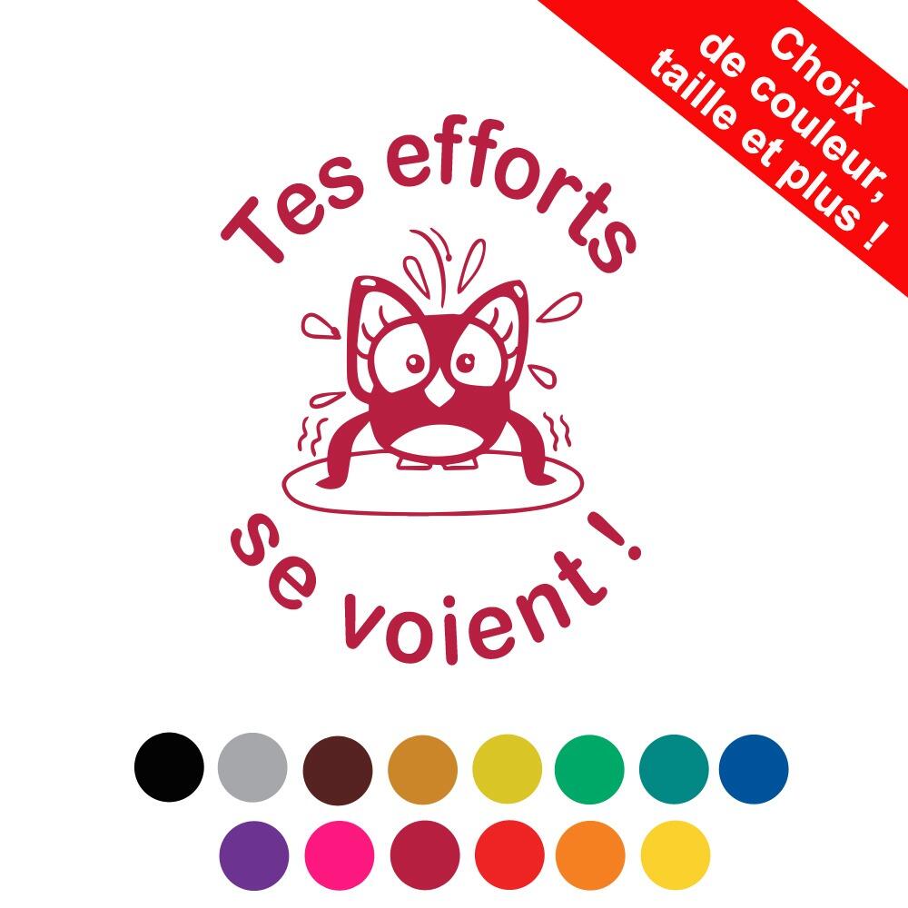 Charivari à l'Ecole | Tes efforts se voient ! Tampon Auto-Encreur Enseignants. Personnalisable