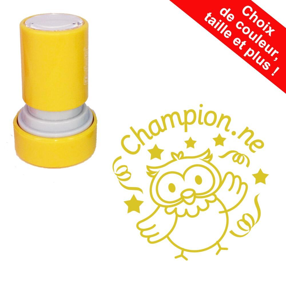 Tampons Enseignants | Champion.ne Tampon Auto-Encreur, Motif Hibou Mignon/Etoiles. Personnalisable