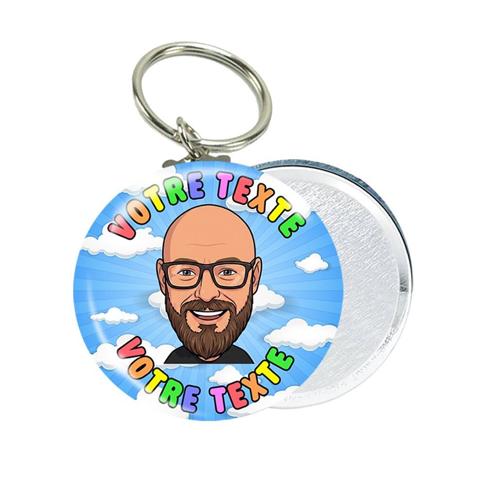 Porte-clés Selfie Personnalisés  | Votre portrait à l’infini! Porte-clés Photo et Avatar