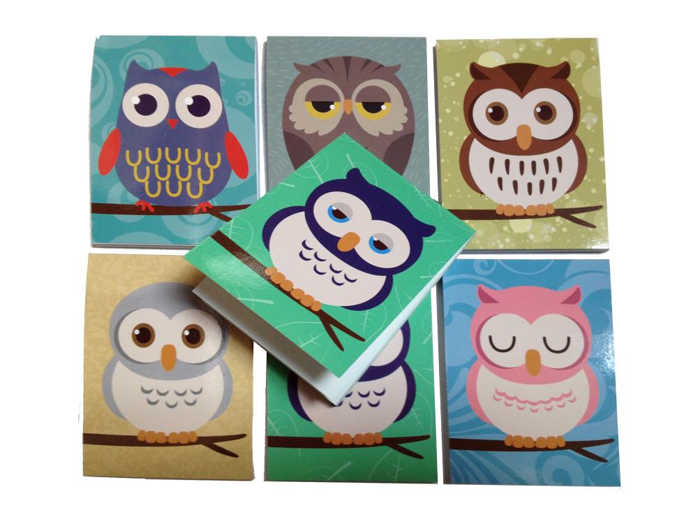 Classeur à 3 Anneaux – Motif Hibou Sur Branches, Vert, Poches Intérieures, Pour école Ou Bureau