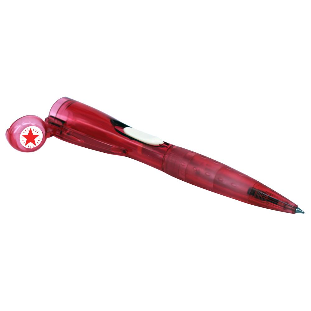 Artline Clix | Etoile Rouge Stylo Bille, Clix Pen Avec Tampon Intégré