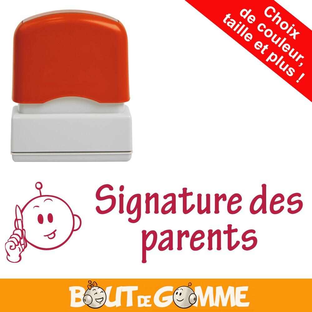 Tampons Enseignants/Scolaires | Signature des parents Tampon Auto-Encreur Enseignants, Bout de Gomme