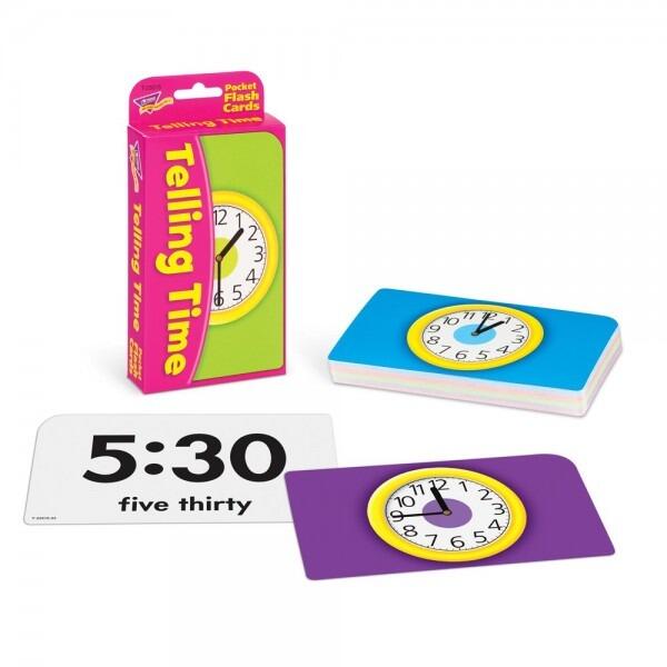 Jeu Educatif | Apprendre A Lire L'Heure (Anglais) Flash Cards / Ensemble de Cartes Eclair. 6ans+