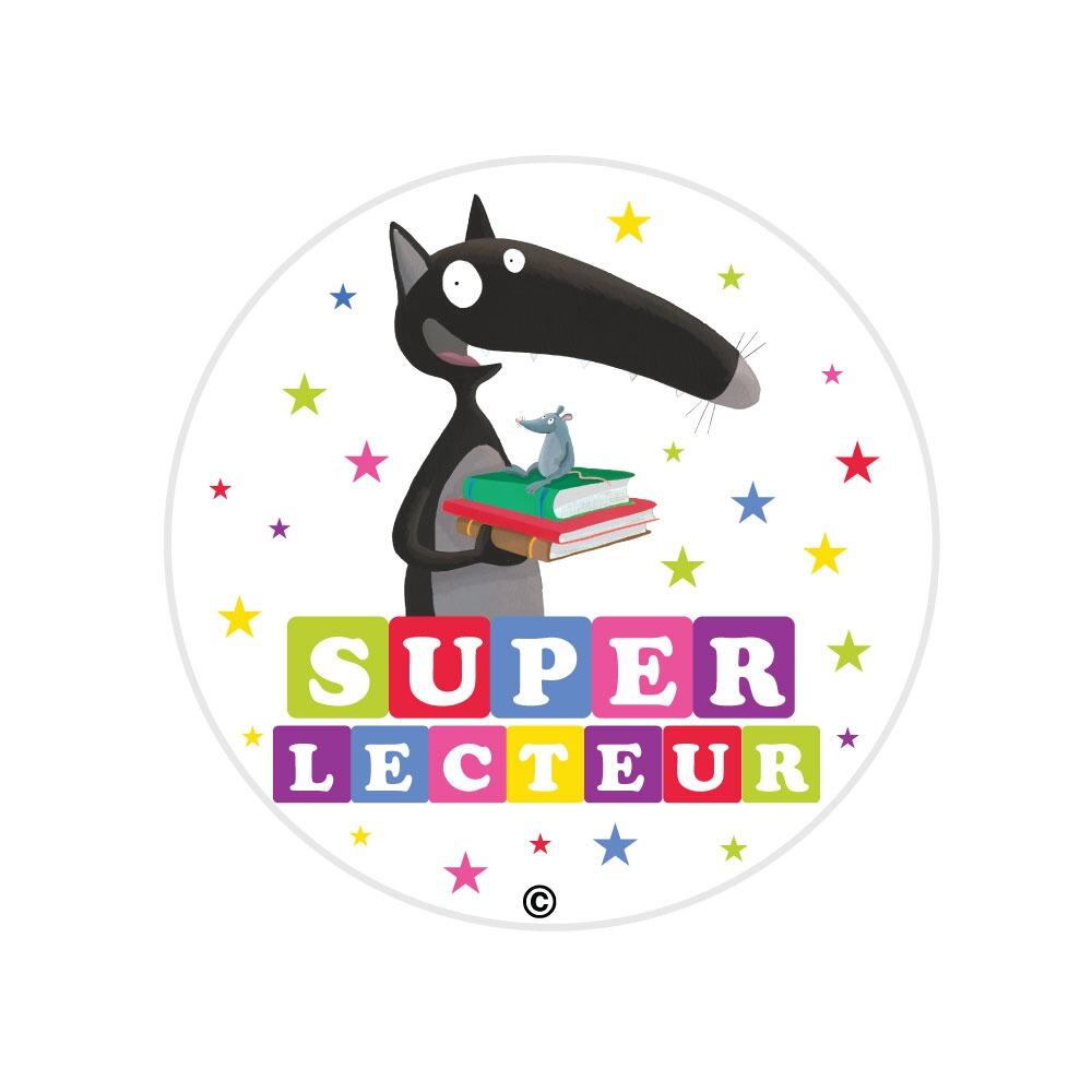Autocollants Loup | Encouragez la Lecture Avec Stickers "Super Lecteur" Illustré Avec Loup (Auzou)