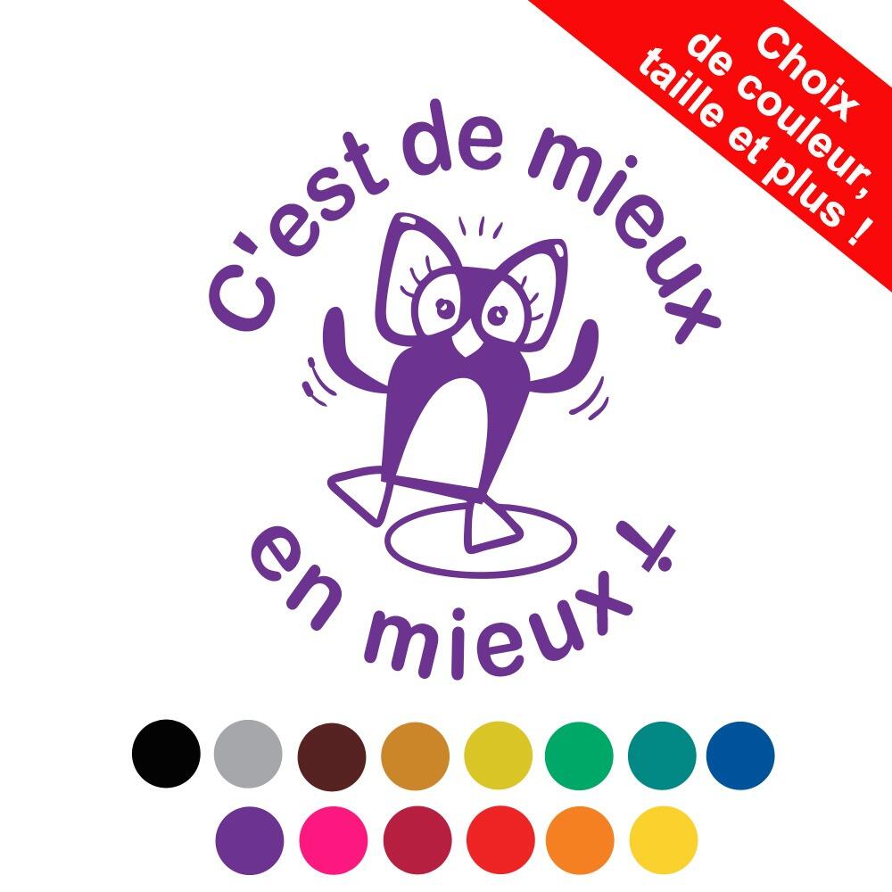 Tampons: Charivari à l'Ecole | C'est de mieux en mieux ! Tampon Auto-Encreur. Personnalisable