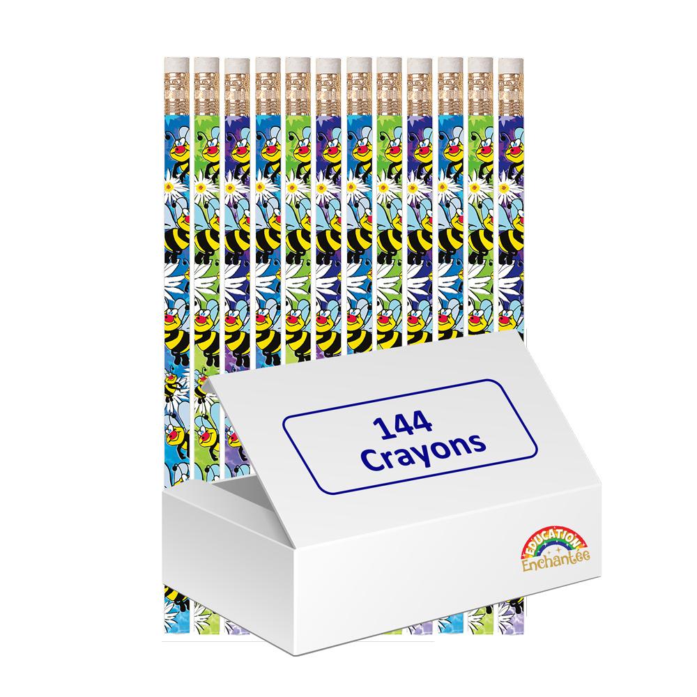 Crayons Enfants | Motif Crayons HB Abielle / Bourdon - Gros Papeterie