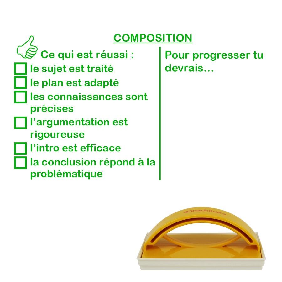 Tampon Enseignant | Composition Grille d'Evaluation Tampon Encreur Grand - Vente
