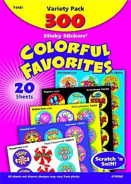 Autocollants | Colourful Favourites (Mots de Récompense) Smelly Stickers en Anglais Parfumé T6481