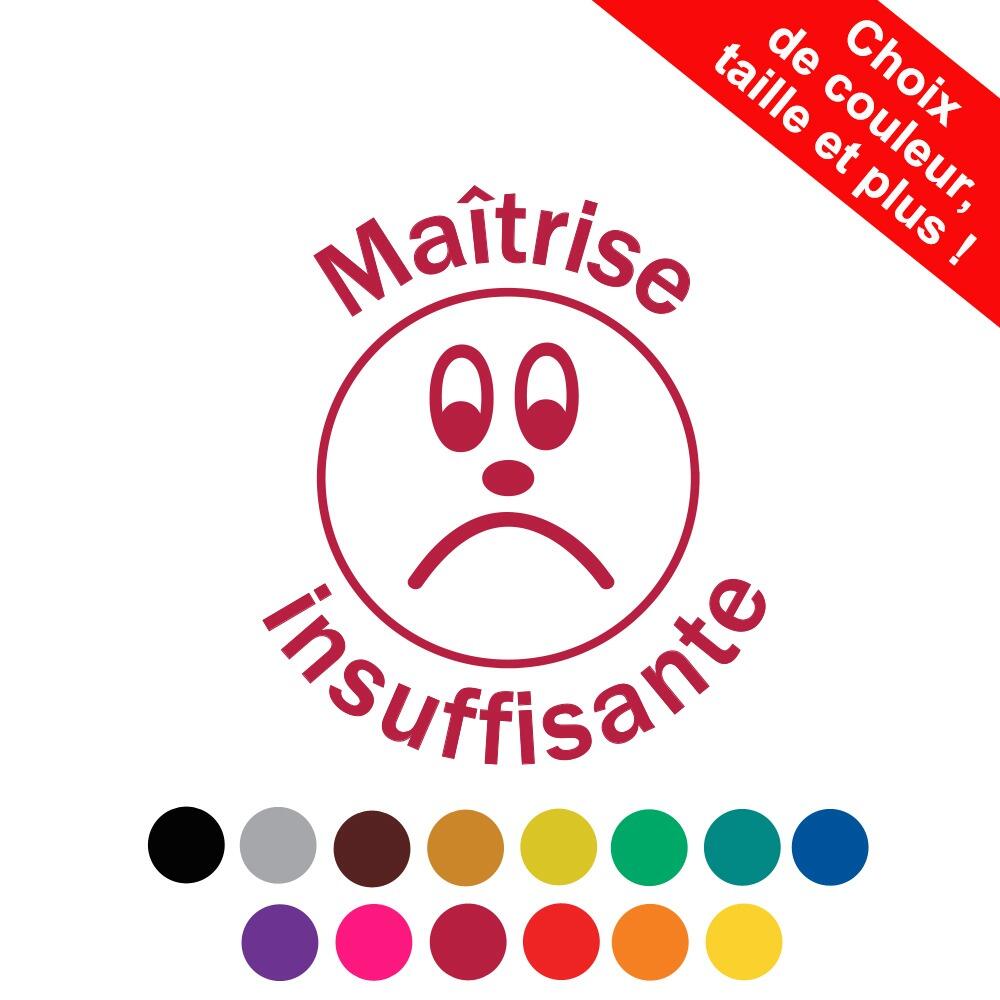 Tampons Ecole | Maîtrise insuffisante Tampons Auto-Encreurs Enseignants Avec Options Personnalisés