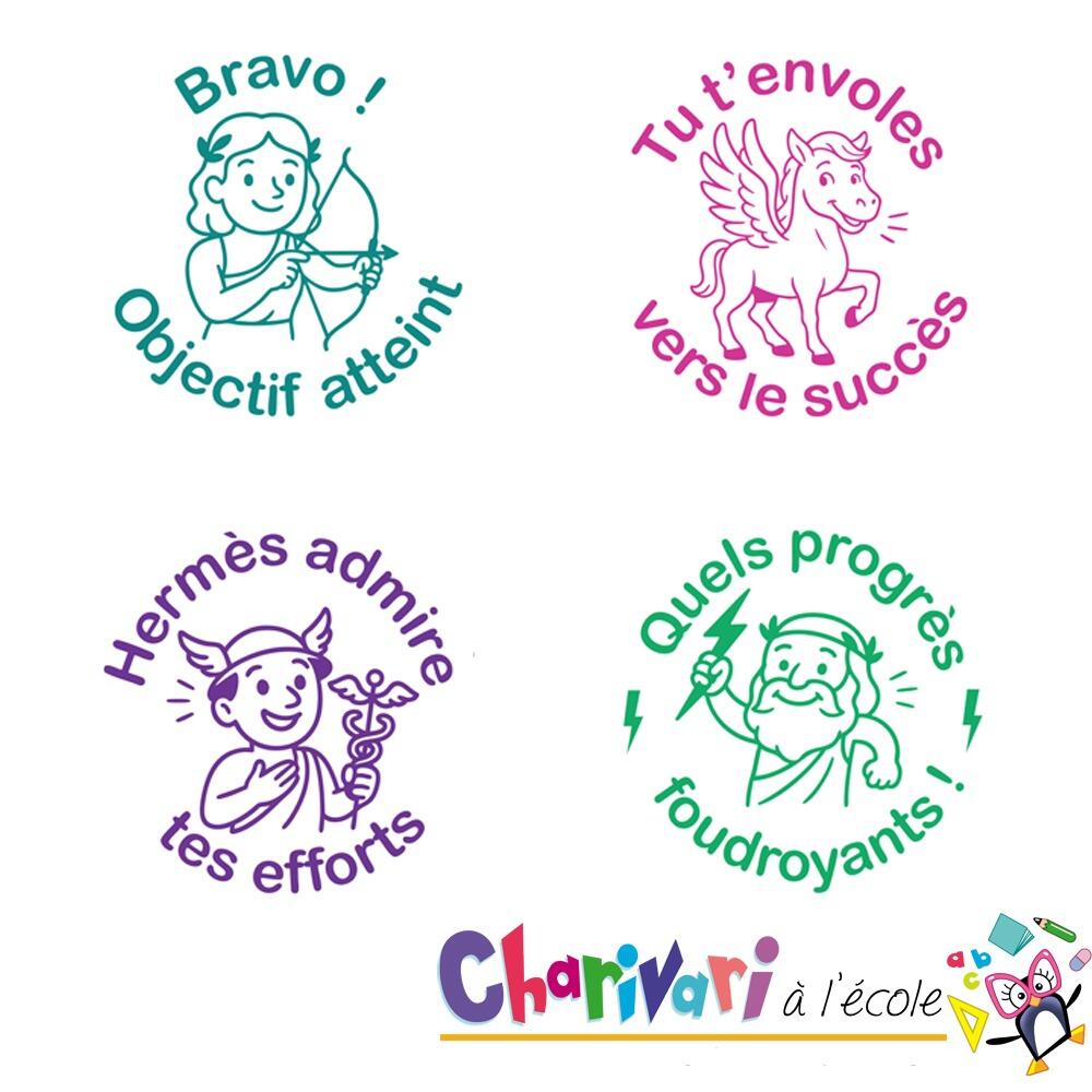 Tampons Charivari | Tampons Auto Encreurs Mythologie - Hermès, Licornes, Neptune et plus encore !
