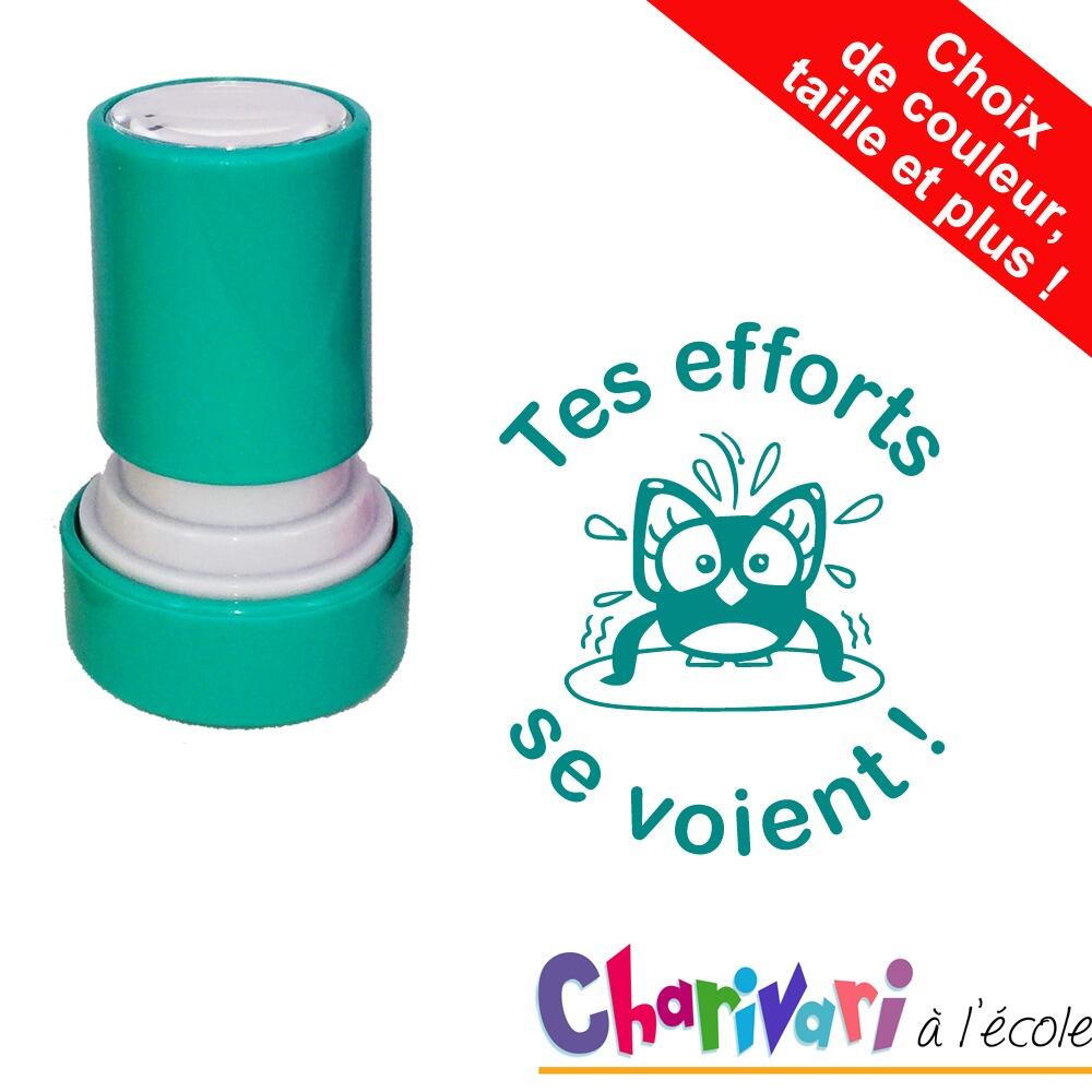 Charivari à l'Ecole | Tes efforts se voient ! Tampon Auto-Encreur Enseignant Choix: Couleur/Taille