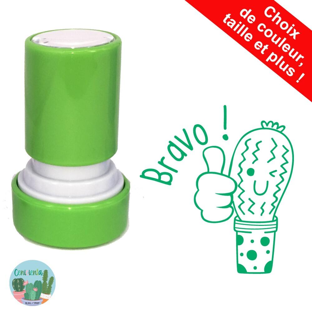 Tampons Enseignants | Bravo ! Tampon Auto-Encreur de Cenicienta.fr, Illustré d’un Adorable Cactus !