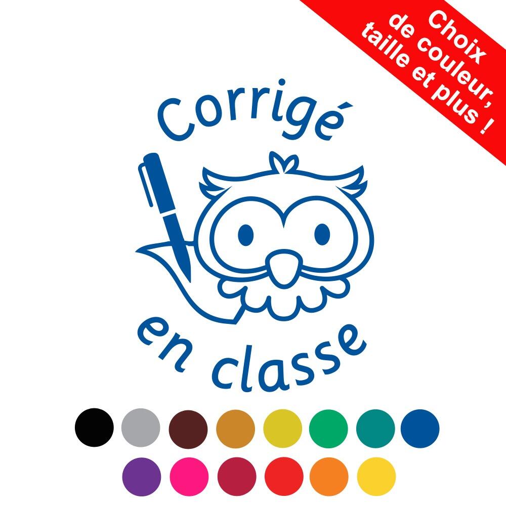 Tampons Enseignants | Corrigé en classe Tampon Auto-Encreur. Personnaliser : Police/Couleur/Taille
