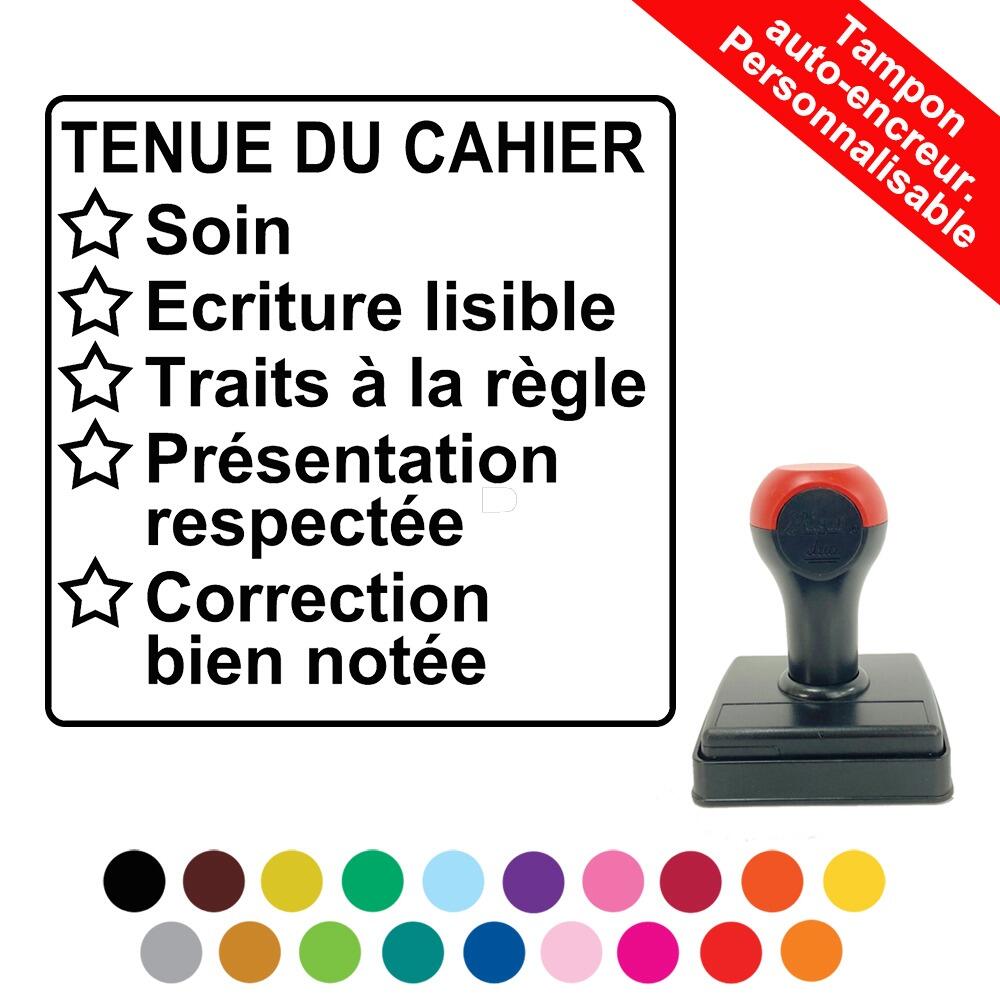 Tampon Enseignant | Tenue de Cahier Tampon Encreur Pédagogique Grand. Options Personnalisées