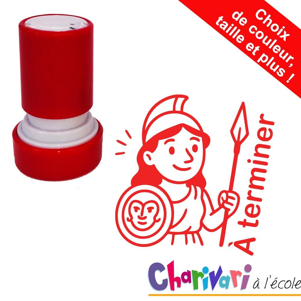 Tampons Enseignants | A Terminer Tampon Auto-Encreur Mythologie Personalisés de Charivari à l'école
