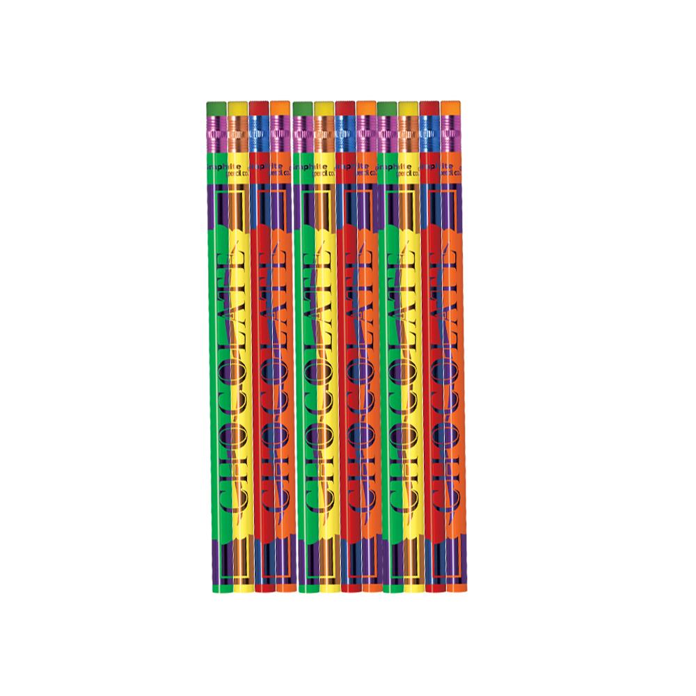 Crayons Enfants | 12 Crayons HB Parfumés - Chocolat
