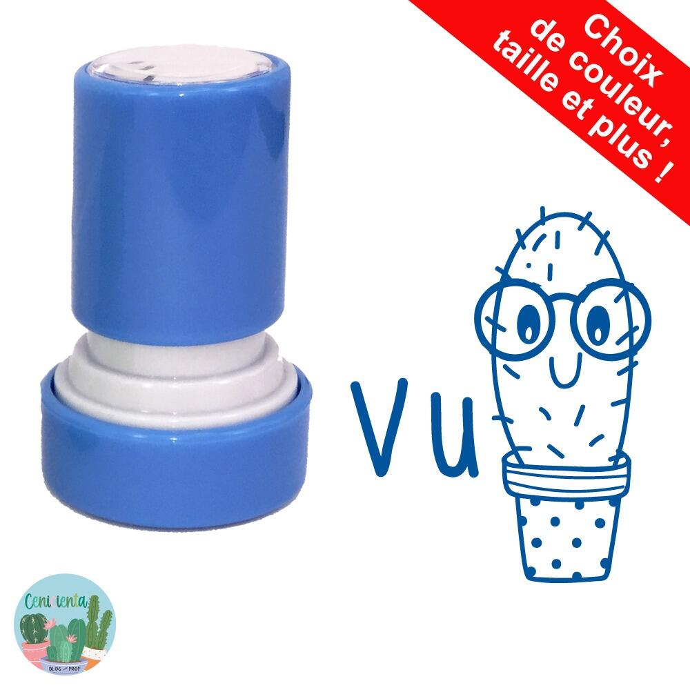 Tampons Enseignants | Vu - Tampon Auto-Encreur de Cenicienta (cactus) Choix: Couleur, Texte et plus