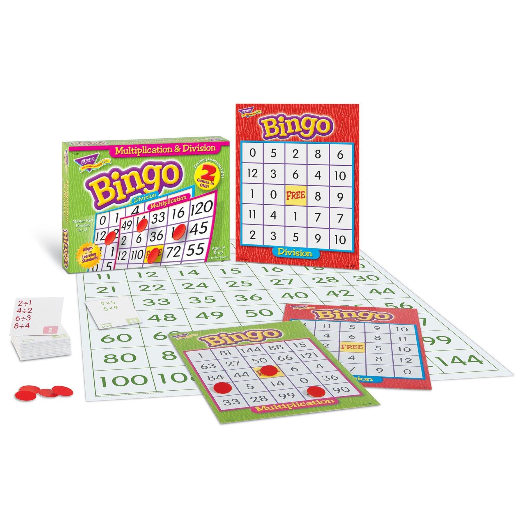 Jeu Educatif | Jeu de Bingo, Multiplication & Division pour 3-36 Joueurs