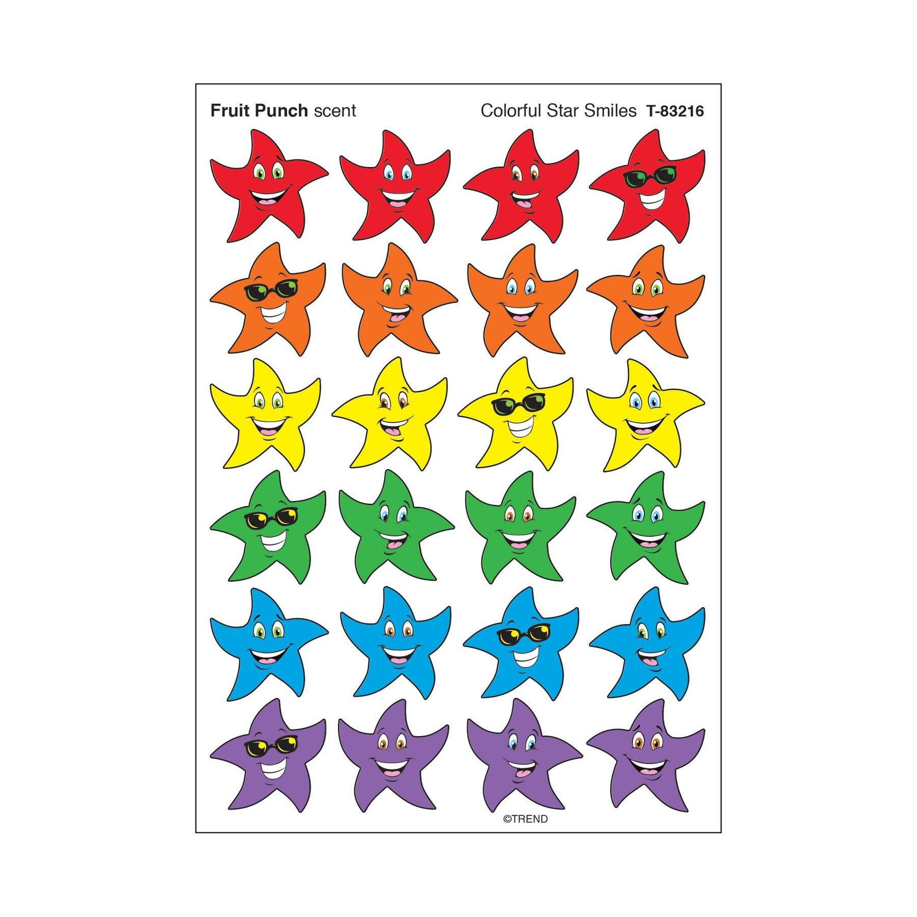 Smelly Stickers | Color-Star Smiles Autocollants Parfumé x 96