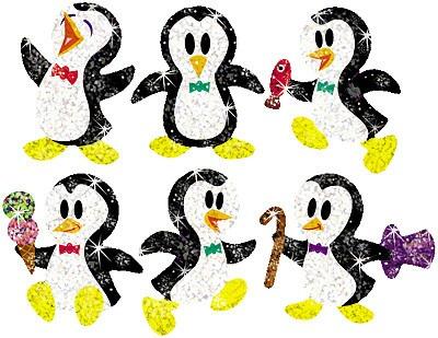 Stickers Enseignants | Autocollants récompense brilliantes - pingouins. Ces autocollants de la marque Trend sont idéals pour les activités de travaux manuels et comme récompense à la maison et à l'école.