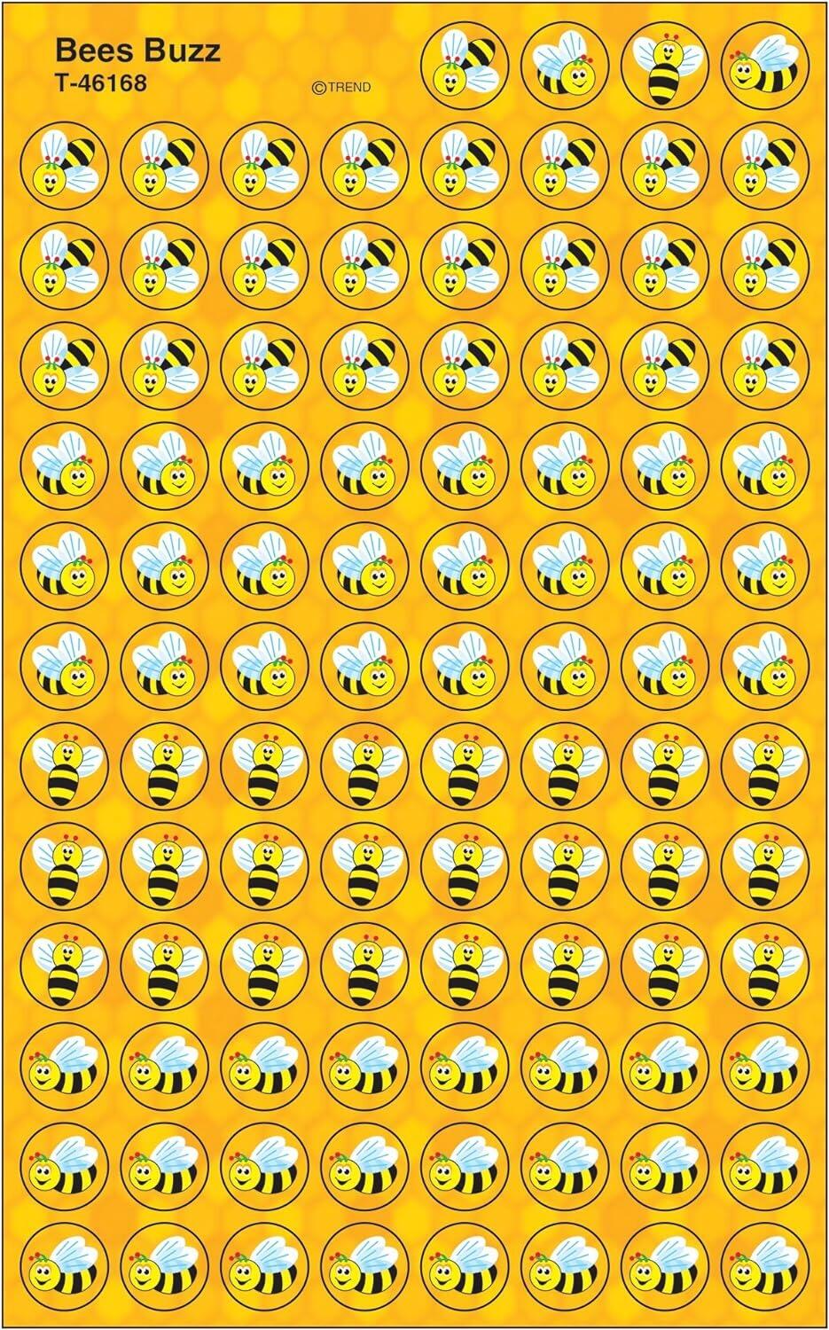 Petits Stickers Enseignants | Bees Buzz (Abeilles) Autocollants 10mm x 800 (T46168)