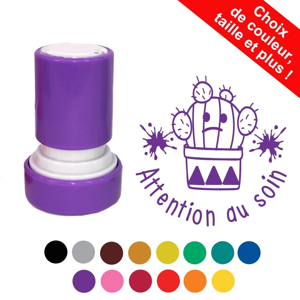Tampons Enseignants | Attention au Soin Tampon Auto-Encreur de Cenicienta.fr Options Personnalises