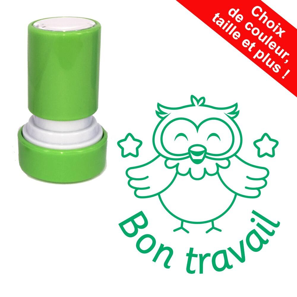 Tampons Enseignants | Bon Travail Tampons Auto-Encreurs, Motif Hibou Mignon. Personnalisable