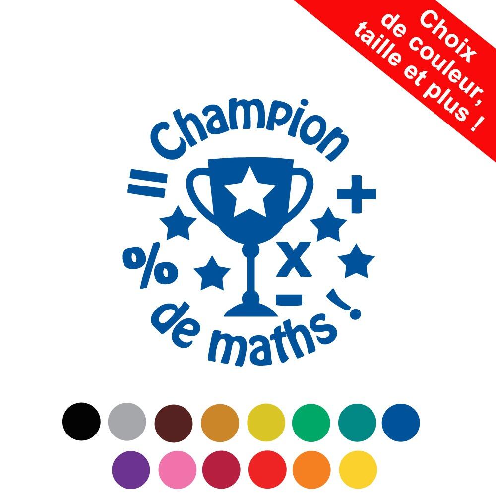 Tampons Encreurs Personnalisés |  Champion de maths Tampon Auto-Encreur Enseignants à Personnaliser
