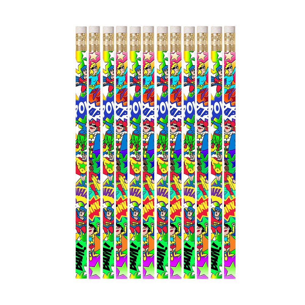 Crayons Enfants | Motif Super-Héros x 12