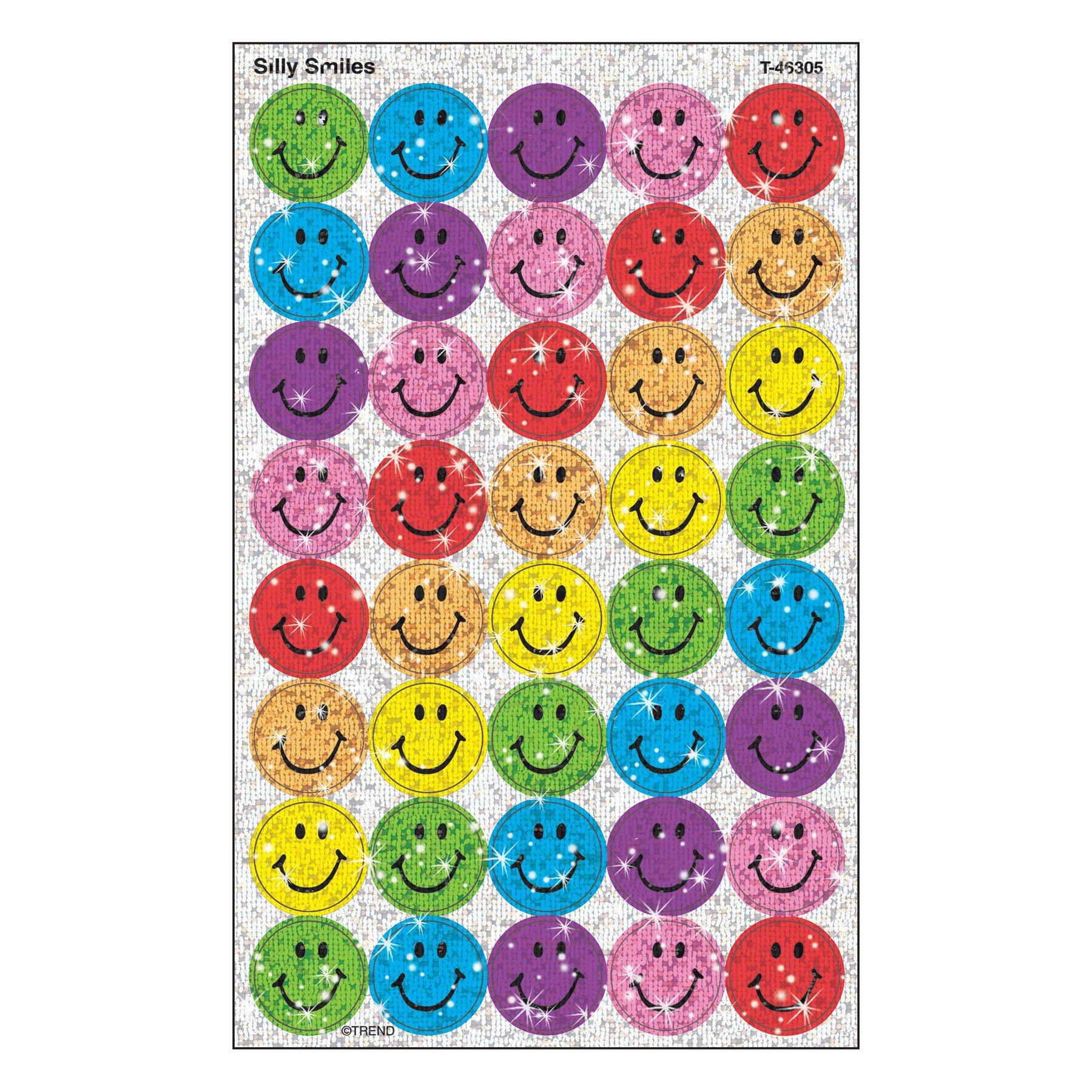 Autocollants Emoji / Smiley | Silly Smiles Autocollants Brilliantes x 160