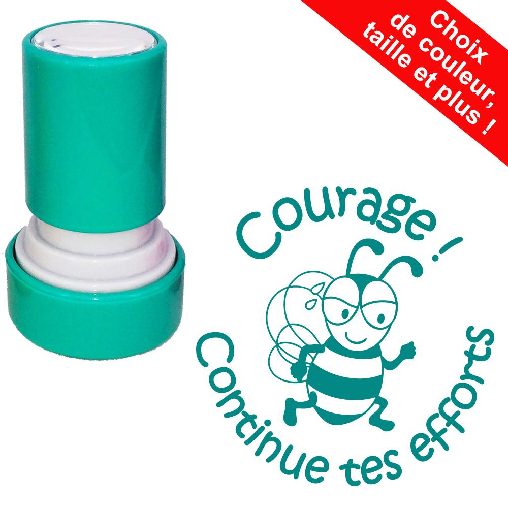 Tampons Ecole | Courage ! Continue tes efforts Tampons Auto-Encreurs - 22mm