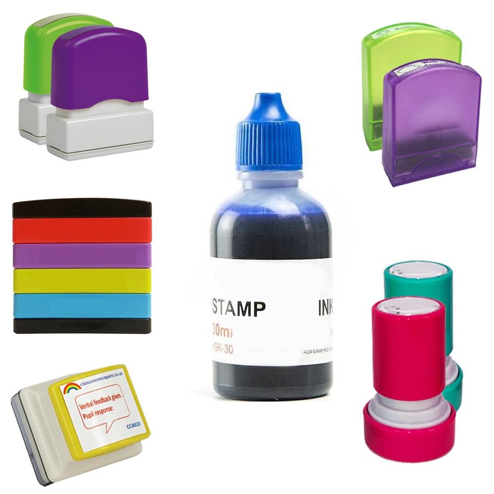 Tampons Auto-Encreurs | Recharge d'Encre Montures Deskmate, Stakz (Flash) 30ml