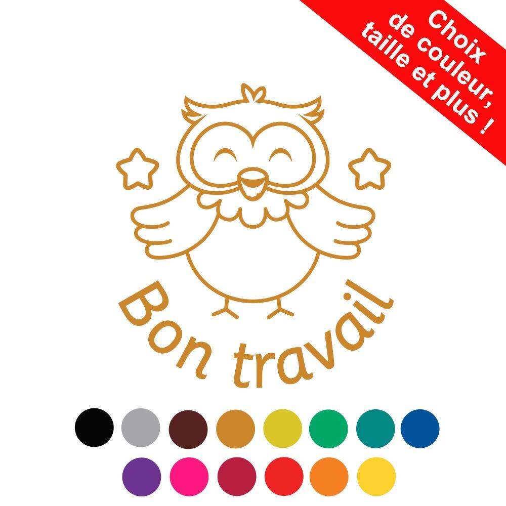 Tampons Enseignants | Bon Travail Tampons Auto-Encreurs Ecole. Personnaliser : Police/Couleur/Taille