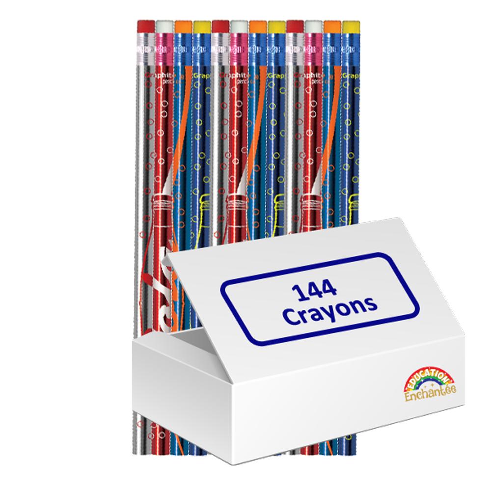 Crayons Enfants | 144 Crayons HB Parfumés Cola