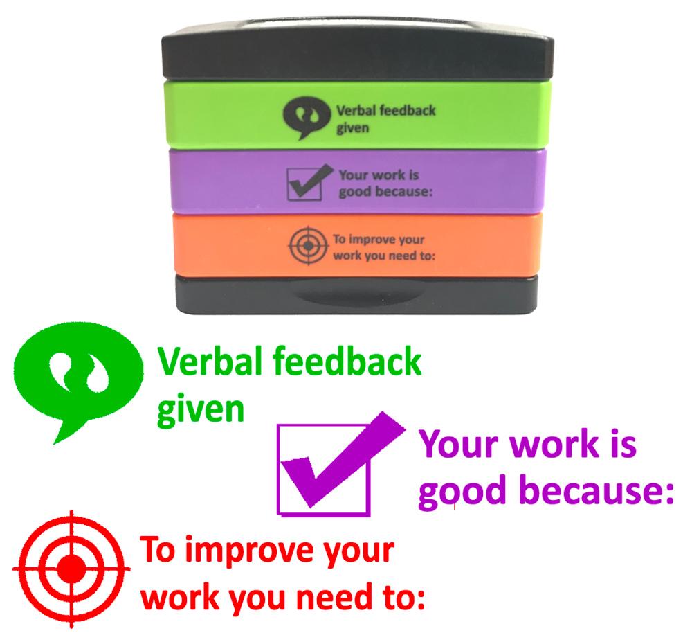 Tampons Anglais | Verbal feedback given, Your work is good because, To improve your work you need to tampon encreur enseignants