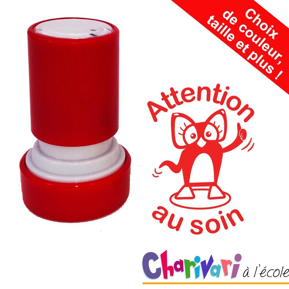 Tampons Enseignants | Attention au soin Tampon Auto-Encreur de Charivari - 22mm