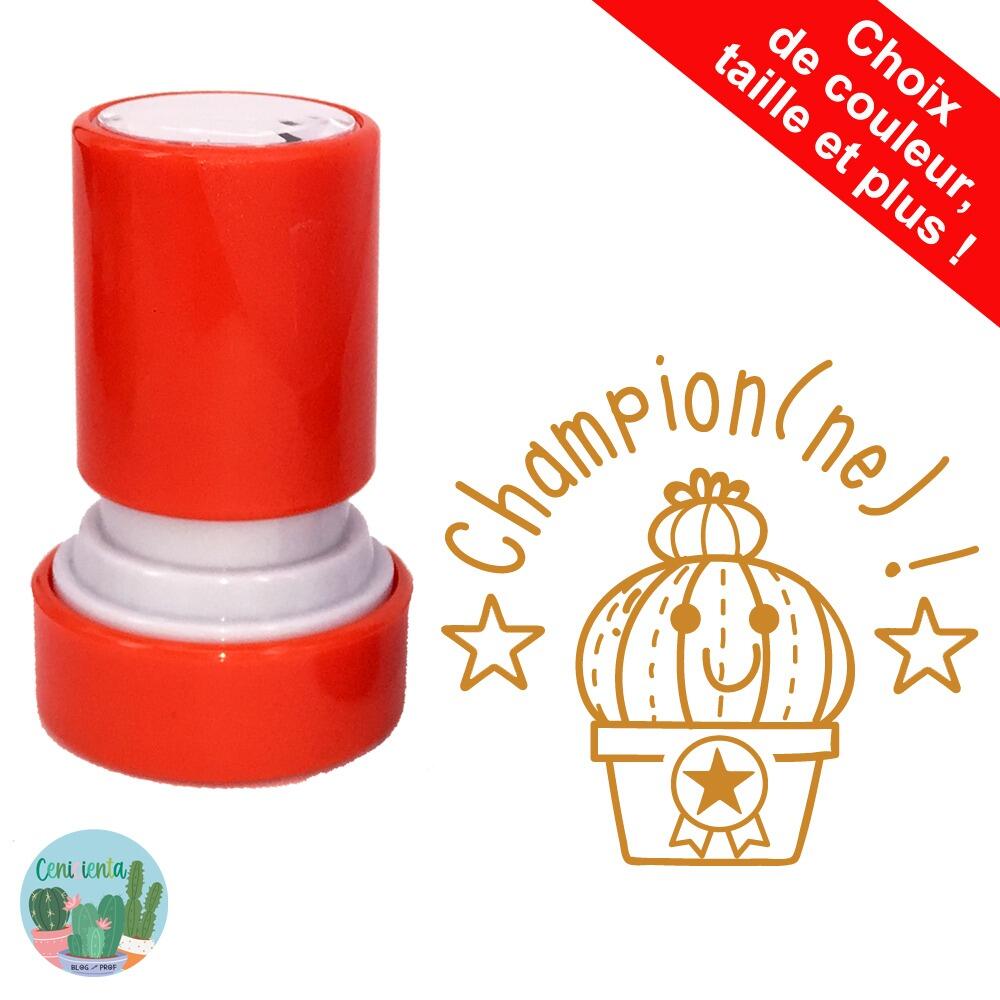 Tampons Enseignants | Champion(ne) Tampon Auto-Encreur de Cenicienta. Choix: Couleur, Texte, Police
