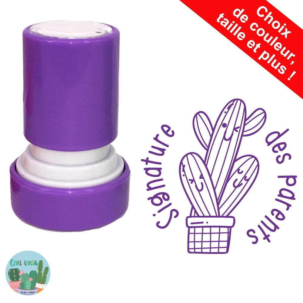 Tampons Enseignants | Signature des parents Tampon Auto-Encreur de Cenicienta. Choix: Couleur, Texte