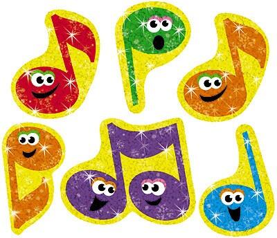 Autocollants Récompense | Merry Music/Joyeuse Musique Sparkle Autocollants Brillantes (T63040 Trend)
