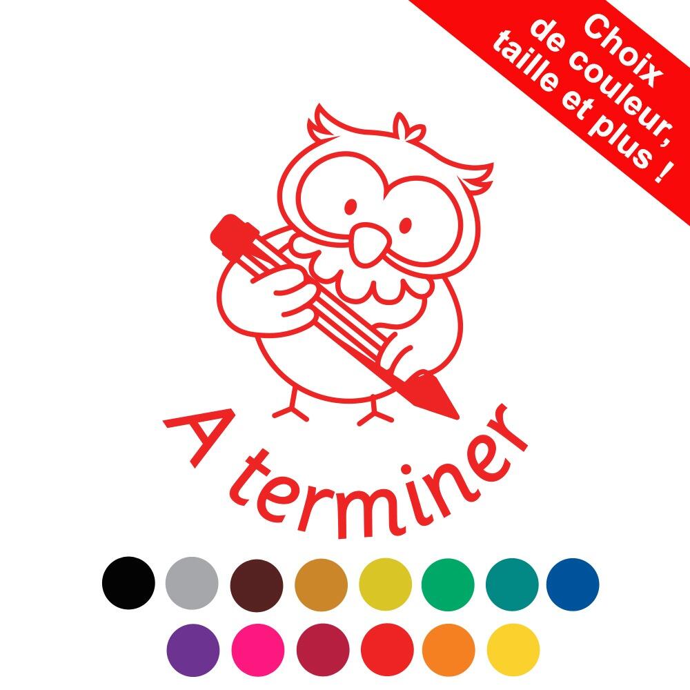 Tampons Enseignants | A terminer Tampon Auto-Encreur Personnalise. Choix de Police/Couleur/Taille