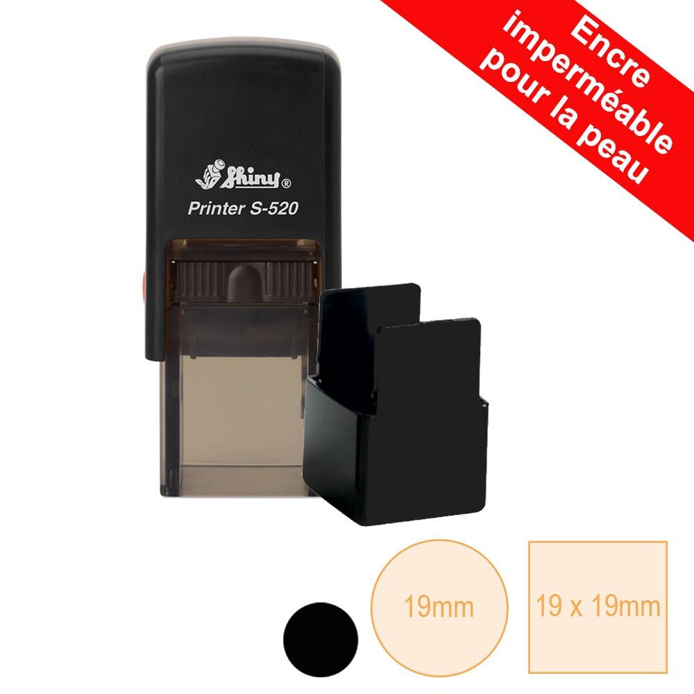 Tampon Encreur Waterproof | Encre Sûre pour la Peau, Tampon Main Personnalisé 18mm