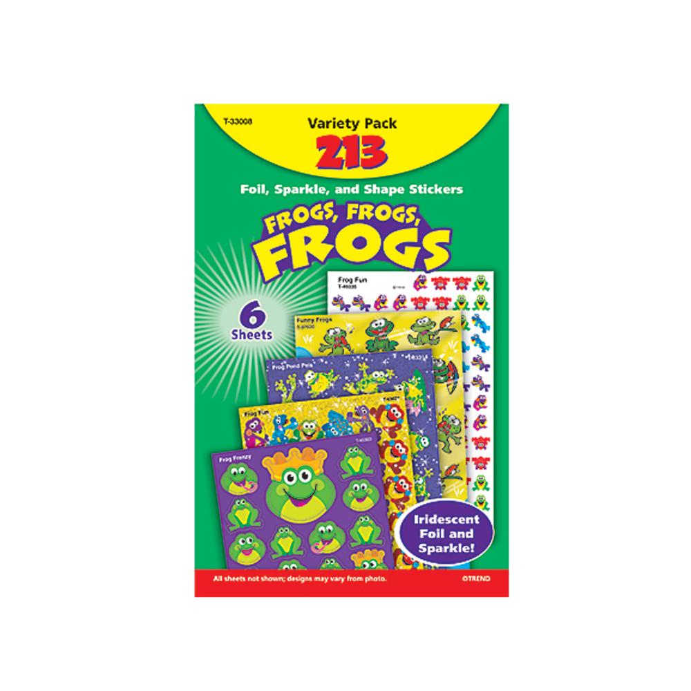 Autocollants Enfants | Fun Frogs / Grenouilles Amusantes Autocollants Brillants x 213