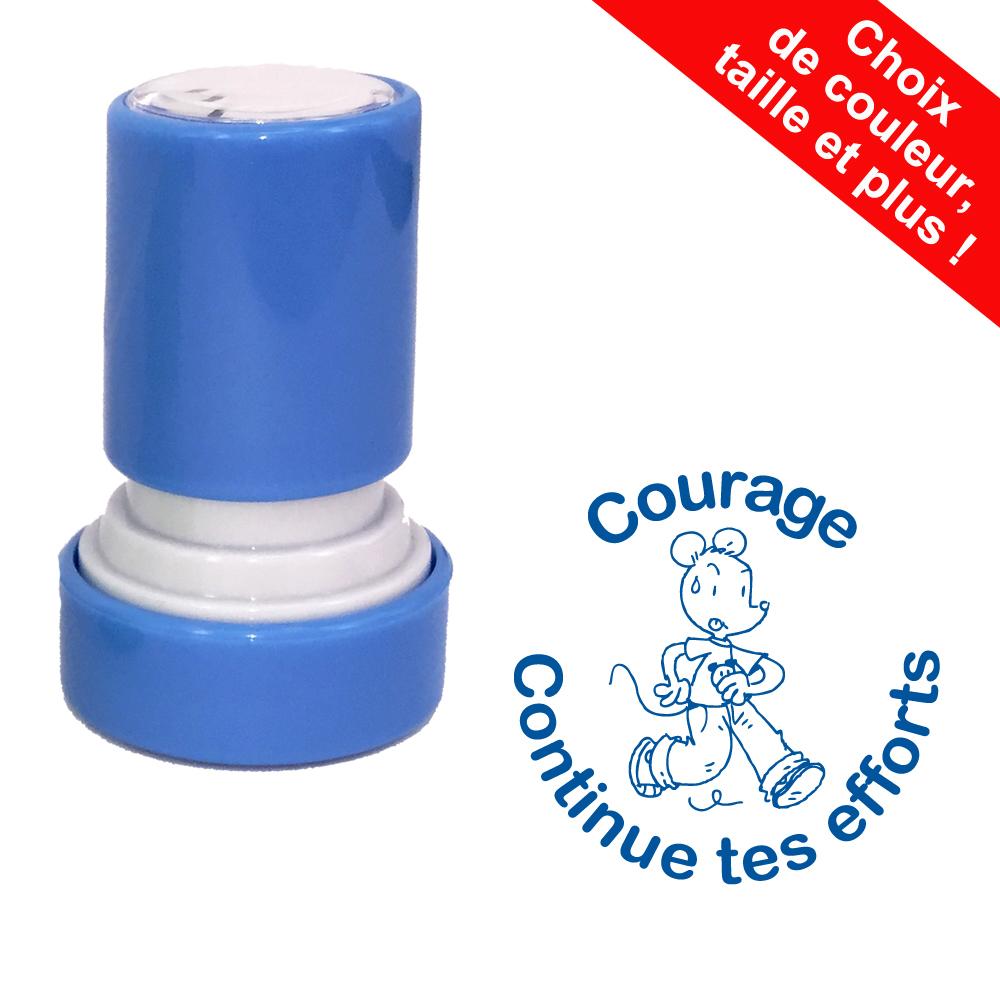 Tampons Encreurs | Courage Continue tes efforts Tampon Auto-Encreur Ecole de Ludo - 22mm^