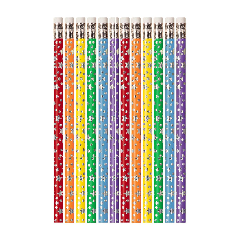 Cadeaux Petits | Etoiles Brilliantes Crayons de Papier Récompense x 12