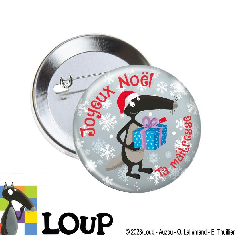 Badges | Joyeux Noël / Ta maîtresse Badges de la Collection Loup (Auzou Editions) Pour Les Elèves